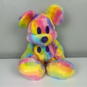 Disney Shanghai 2021 multicolor pastel rainbow mickey plush stuffed animal